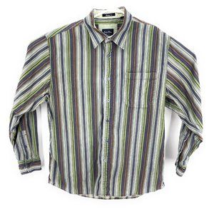 Indigo‎ Palm Denim Men’s Casual Shirt XL Striped Tailored Fit Multicolor